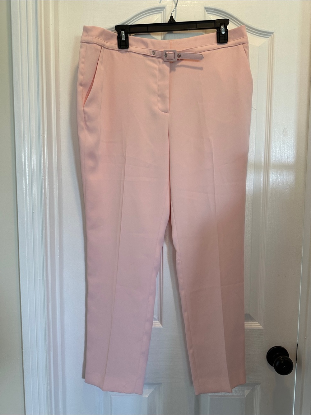 Karl Lagerfeld Women's Tailored Pink Straight-Leg Pants